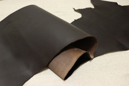 ds50円！イタリアンレザー　ピットなめし　ヴィンテージブラウン　ベリー　ヌメ革　85ds