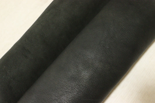 ds38円！新入荷！国産ヌメ　ブラック　スムース加工　190ds