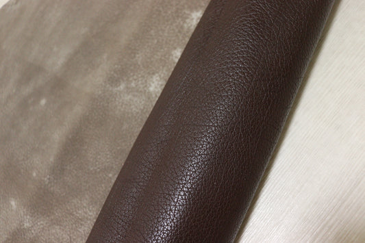 ds30円！新入荷！セミベジタブル　ダークブラウン　バッファロー型押し　120ds