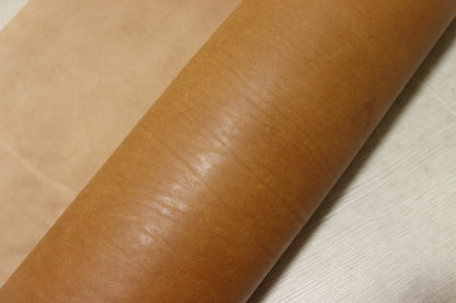 ds78円！イタリアンレザー 　オイルヌメ　キャメル系　ショルダー　スムース加工　125ds