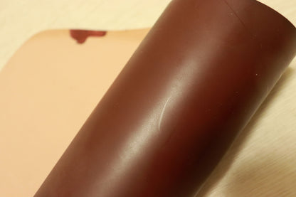 ds350円！やや訳あり　新喜皮革製　コードバン　染料仕上げ　蝋引き　ボルドー　18ds