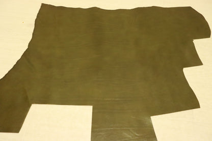 ds85円！新入荷！バダラッシカルロ社　ナッパCP　ブラック　ショルダー　ヌメ革　オリーブ　40ds　ハギレ