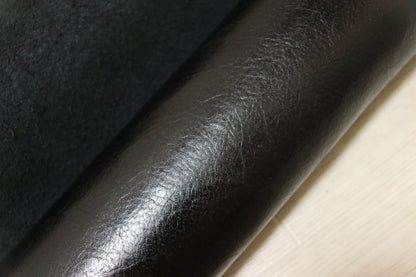 ds28円！新入荷！イタリアンレザー　オイルナッパ　スムース加工　ブラック　223ds