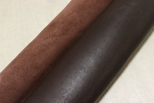 ds50円！イタリアンレザー　オイルヌメ　ヴィンテージブラウン　スムース加工　200ds