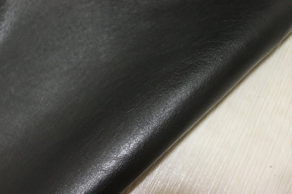 ds45円！イタリアンレザー　オイルヌメ 　スムース加工　ブラック　160ds