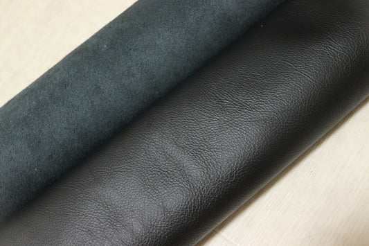 ds25円！新入荷！やや訳あり　イタリアンレザー　ブラック　スムース加工　267ds