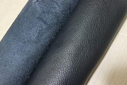 ds30円！新入荷！イタリアンレザー　もちもち　シュリンク加工　ネイビー　270ds