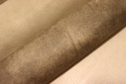 ds28円！新入荷！イタリアンレザー　モカグレー　　ムラ染加工　スムース加工　288ds