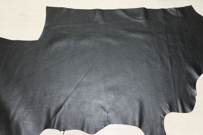 ds35円！新入荷！イタリアンレザー　　弱シュリンク加工　コンビヌメ　ブラック　120ds