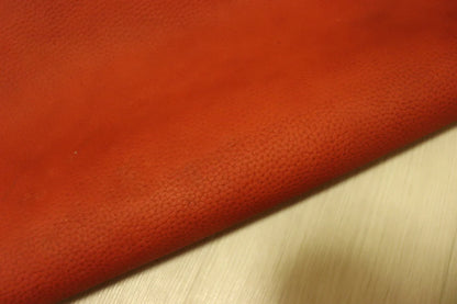 ds22円！ 新入荷！訳あり　姫路レザー レッドブラウン シボ型押し ヌメ革 230ds