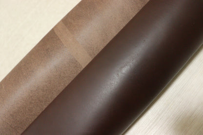 ds75円！イタリアンレザー 　厚手オイルヌメ　Wショルダー　ヴィンテージブラウン　スムース加工　149ds