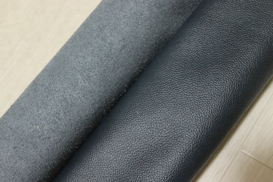 ds28円！新入荷！イタリアンレザー　弱シュリンク加工　ネイビー　ムラ染め　224ds