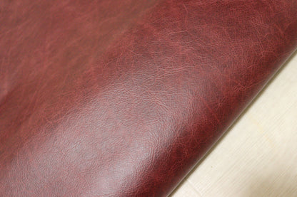 ds30円！新入荷！イタリアンレザー　コンビヌメ　オイルプルアップ加工　ワインレッド　177ds