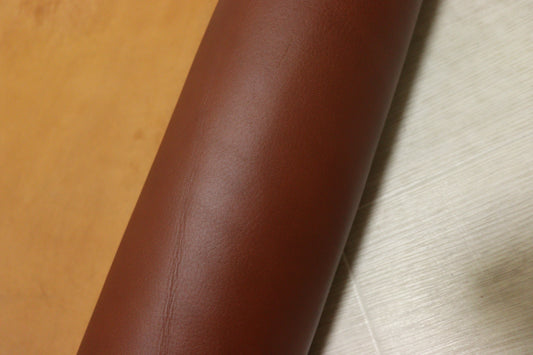 ds60円！イタリアンレザー　キップ　レッドブラウン　スムース加工　125ds