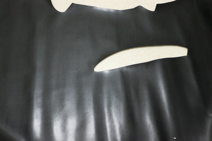 ds25円！新入荷！特殊加工　ヌメ革　ブラック　フィルム貼り　247ds