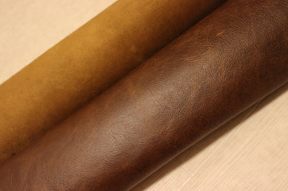 ds30円！新入荷！イタリアンレザー　オイルプルアップ　ブラウン　129ds