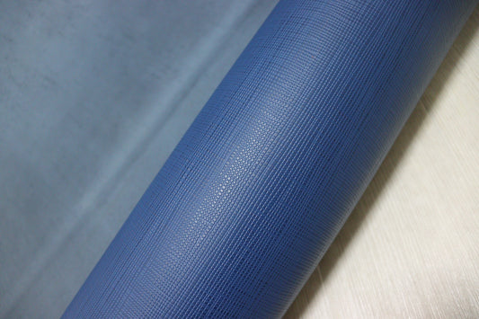 ds28円！新入荷！姫路レザー　顔料仕上げ　エンボス加工　サファイア　250ds