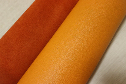 ds28円！新入荷!顔料仕上げ　オレンジ　シボ型押し　200ds