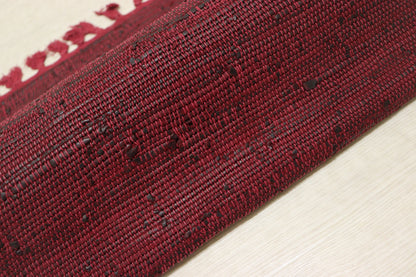 価格固定！価格固定！布×本革　スペインメッシュ　ワインレッド　大判465ds