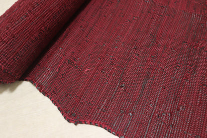 価格固定！価格固定！布×本革　スペインメッシュ　ワインレッド　大判465ds