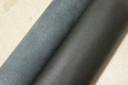 ds28円！新入荷！イタリアンレザー　シュリンク加工　ダークグレー　257ds