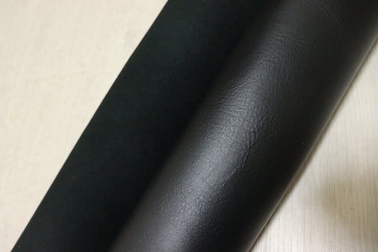 ds50円！イタリアンレザー　オイルヌメ 　ブラック　スムース加工　185ds