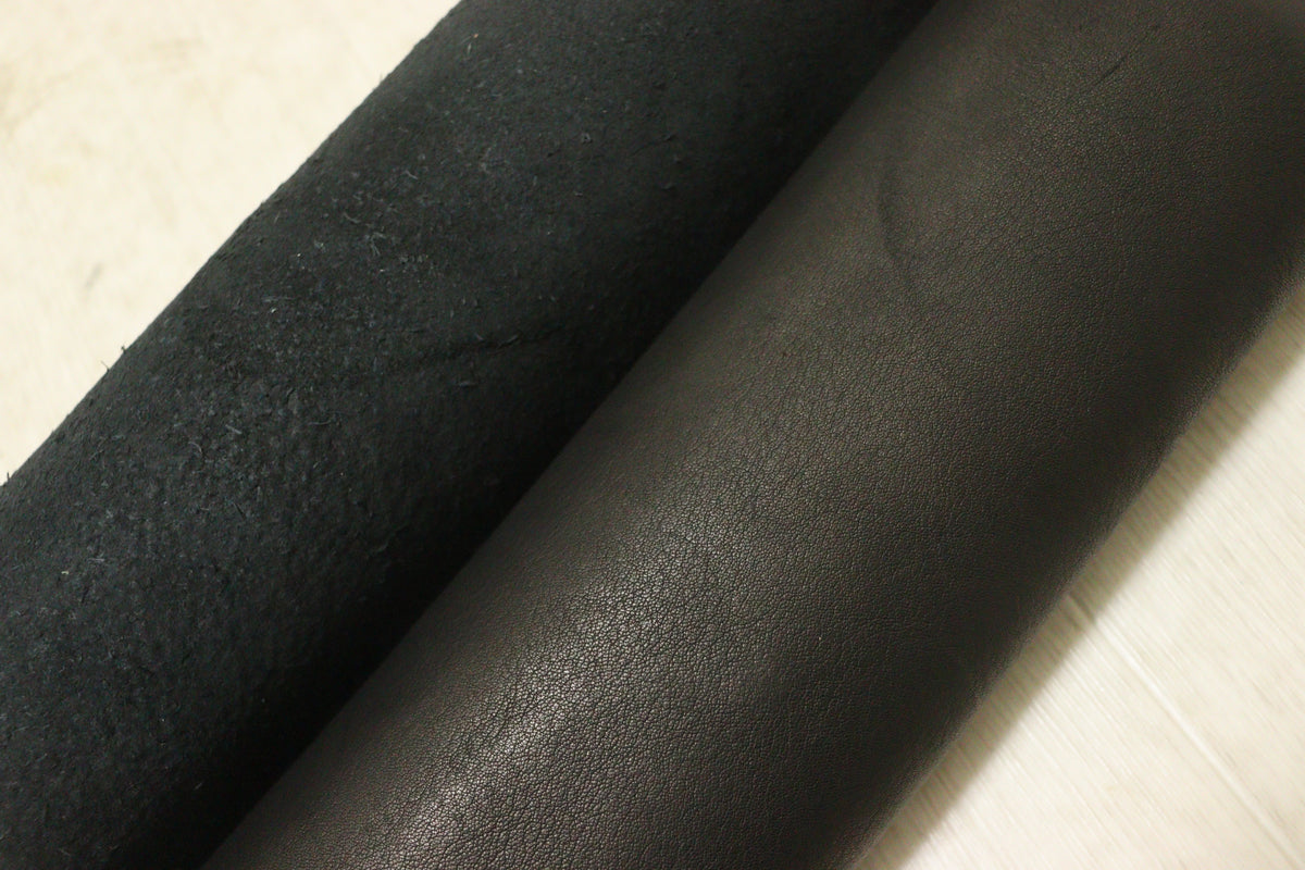 ds28円！新入荷！オイルレザー　スムース加工　ブラック　230ds