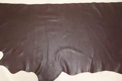 ds50円！イタリアンレザー　ボルドーブラウン　ヌメ革　ボルドーブラウン　200ds