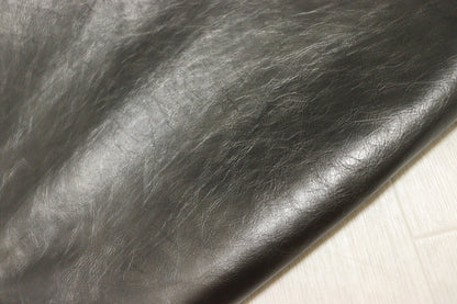 ds35円！イタリアンレザー　コンビヌメ　箔貼り　カゼイン仕上げ　ブラックシルバー　220ds