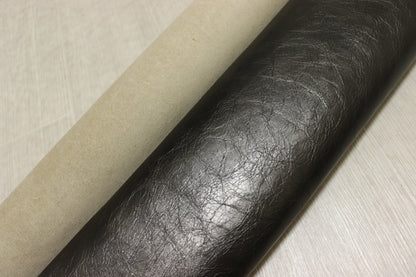 ds35円！イタリアンレザー　コンビヌメ　箔貼り　カゼイン仕上げ　ブラックシルバー　220ds