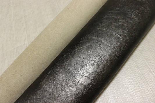 ds35円！イタリアンレザー　コンビヌメ　箔貼り　カゼイン仕上げ　ブラックシルバー　220ds