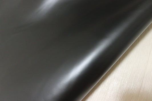 ds35円！イタリアンレザー　コンビヌメ　ガラス加工　ブラック　140ds