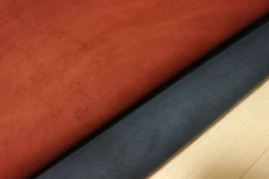 ds25円！新入荷！シルキースウェード　ブルー＆ワイン　シープ　147ds