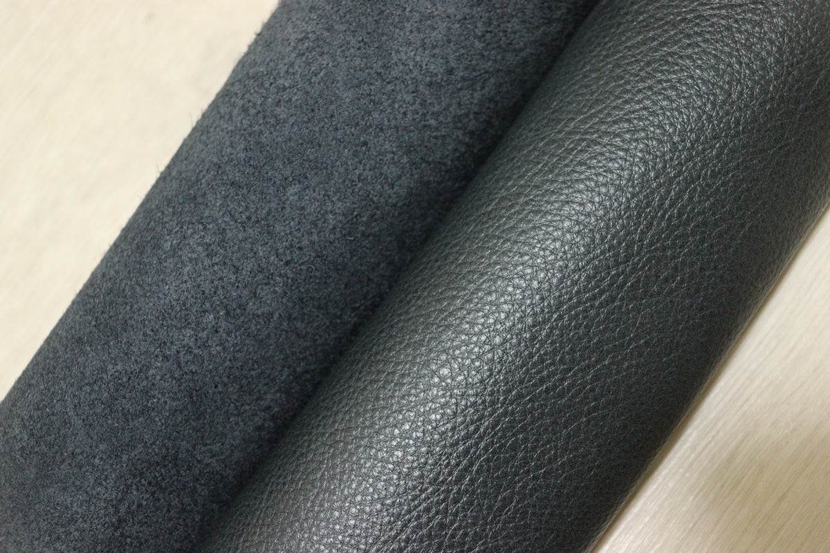 DS30円！イタリアンレザー 　もちもち　ネイビー　シュリンク加工　247DS