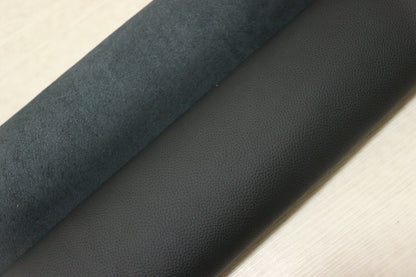 ds28円！イタリアンレザー 　顔料仕上げ　ブラック　シボ型押し　211ds