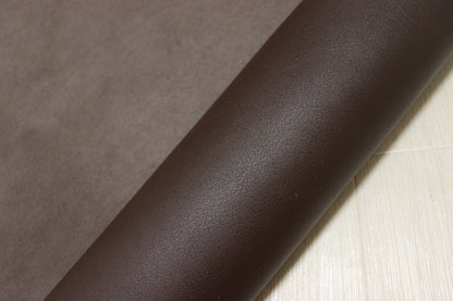 ds45円！イタリアンレザー　スムース加工　ヌメ革　ダークブラウン　220ds