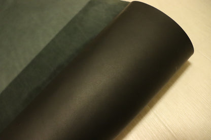 ds75円！イタリアンレザー ショルダー オイルヌメ 染料仕上げ　ブラック　161ds