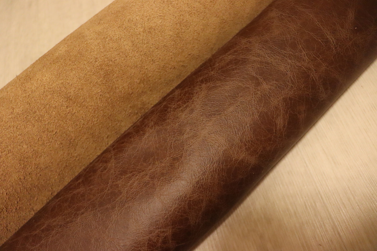 ds30円！新入荷！イタリアンレザー　ブラウン　プルアップ加工　268ds