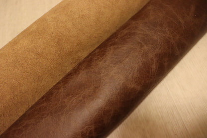 ds30円！新入荷！イタリアンレザー　ブラウン　プルアップ加工　268ds