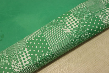 ds30円！新入荷！国産　豚革プリント　グリーン　128ds