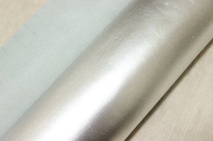 ds25円！新入荷！姫路レザー　クラッキング　箔貼り加工　シルバー　208ds
