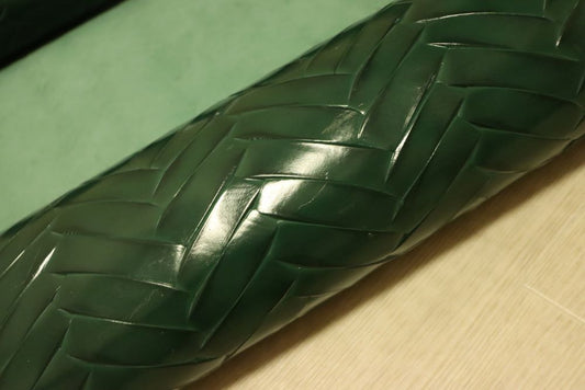 ds35円！新入荷！イタリアンレザー　トスカーナ　ガラス　エンボス加工　グリーン　168ds