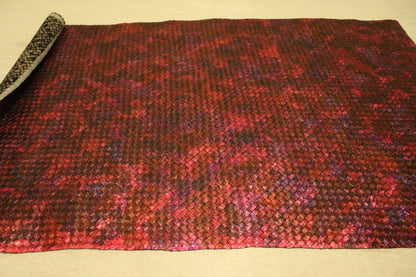 ds50円！新入荷！イタリアンレザー　スペインメッシュ　メタリックピンク　65ds