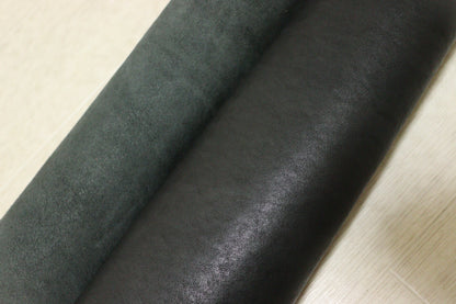 ds70円！イタリアンレザー 　オイルヌメ　Wショルダー　ブラック　スムース加工 120ds