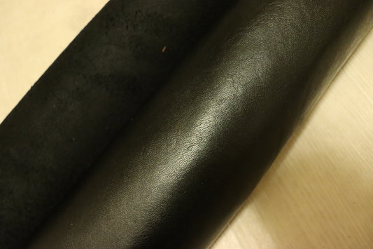 ds25円！新入荷！姫路レザー　染料仕上げ　ブラック　スムース加工　245ds