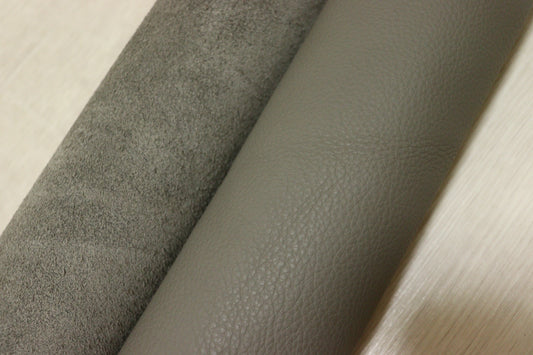 ds28円！新入荷！イタリアンレザー　グレー系　シボ型押し　277ds