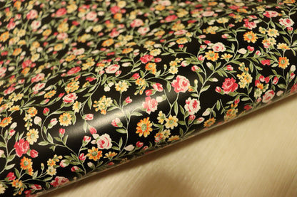 ds25円！新入荷！イタリアンレザー　フィルム貼り　花柄　床革　180ds