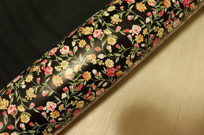 ds25円！新入荷！イタリアンレザー　フィルム貼り　花柄　床革　180ds