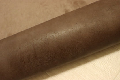 ds75円！イタリアンレザー　上質　モチモチ　ショルダー　オイルヌメ　セピアブラウン　120ds