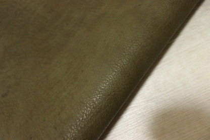 ds25円！新入荷！訳あり　カーキ　バッファロー　ヌメ革　144ds
